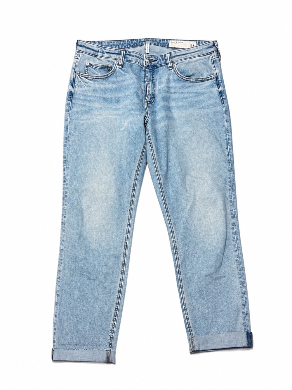 rag & bone Dre Slim Boyfriend Jeans in the Daphne light indigo wash